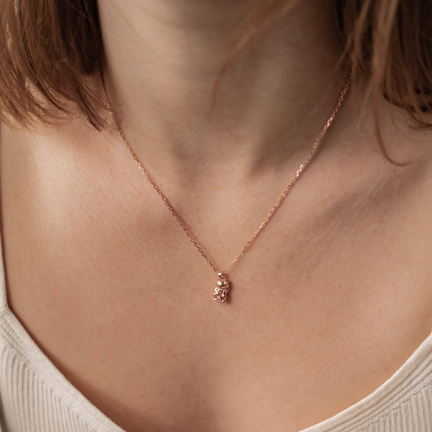 Collier Pendentif Lucky Chat Sterling Argent